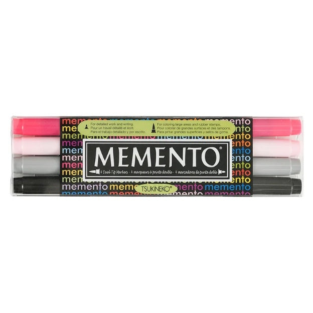 Tsukineko Memento Markers 4-Color Set