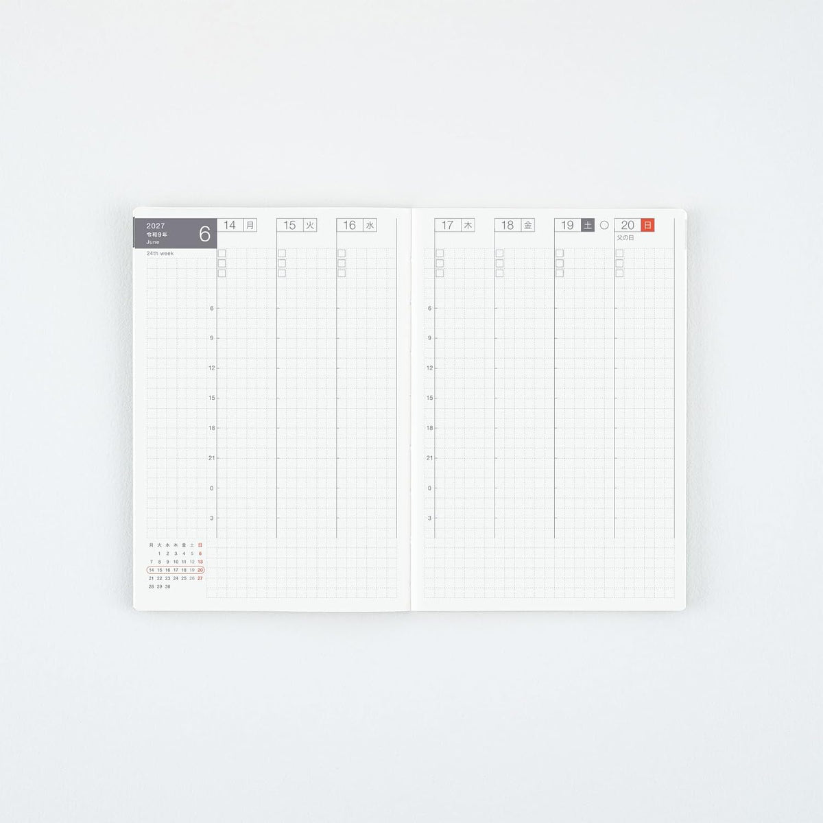 Hobonichi Weekly Calendar Supplement Notebook Planner