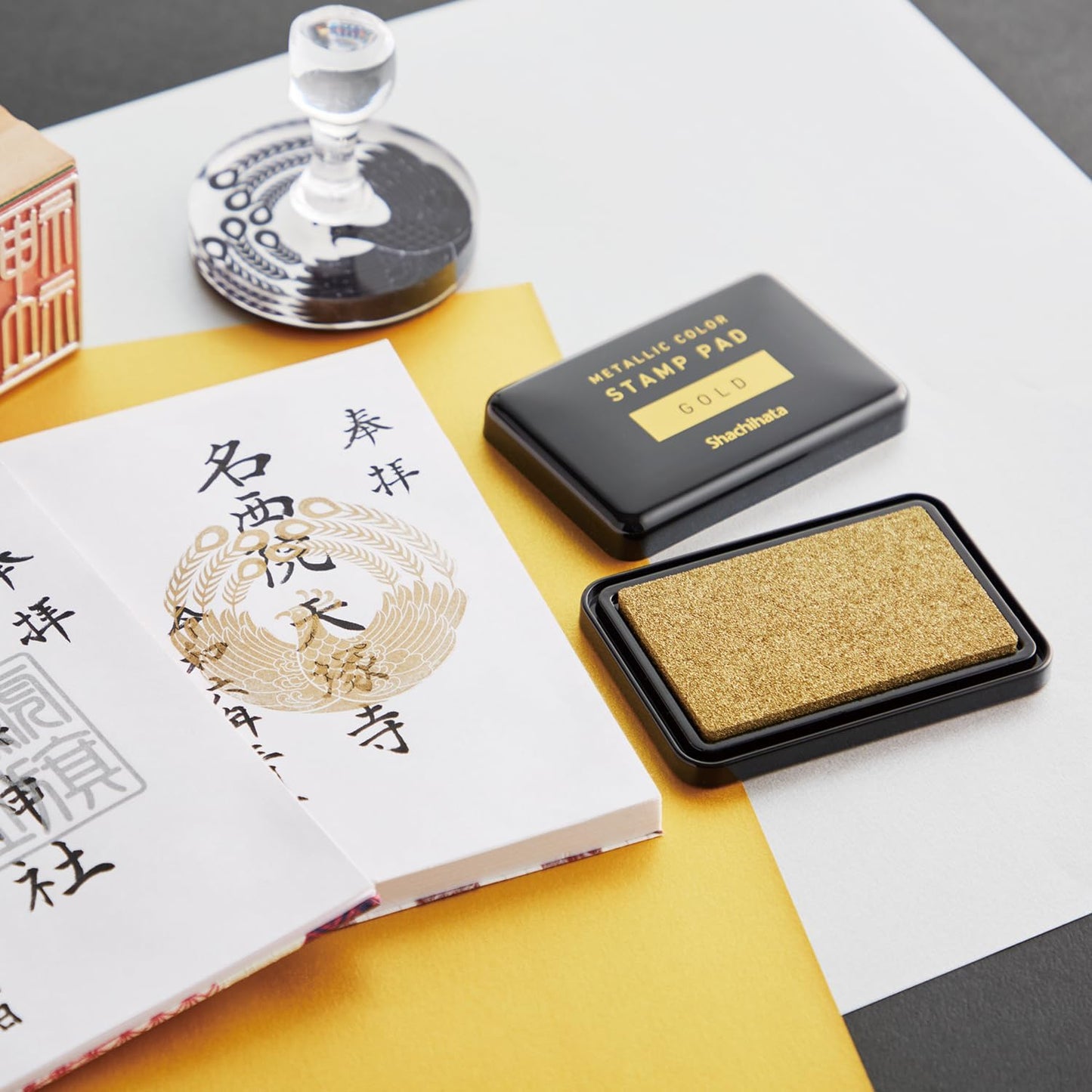 Shachihata Metallic Color GOLD Stamp Pad