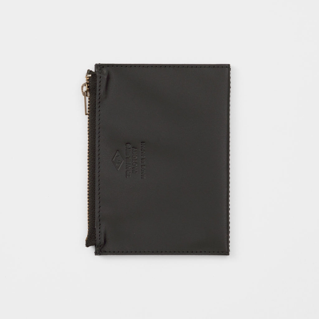Traveler's Factory Passport Size Leather Zipper Case