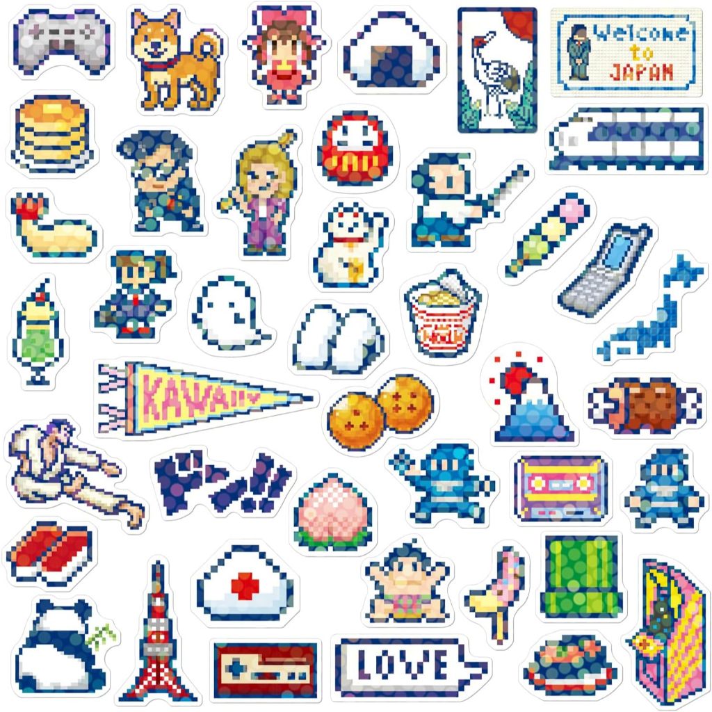 Greeting Life Japanese Mini Sticker Set - Japan Culture