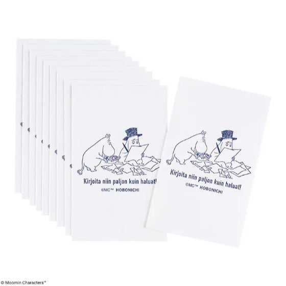 Hobonichi x Moomin - Deco Rush Sticky Notes Pochitto6 Clear Rotating Stamp Stencil Absorbing Paper