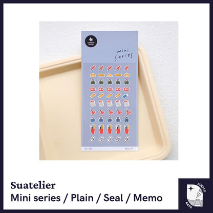 Suatelier Korea Mini Series / Plain / Seal Stickers / Sticky Memo