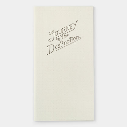 Baum Kuchen x Traveler's Company Kraft Dot Grid Notebook - Regular Size - The Journey Is The Destination