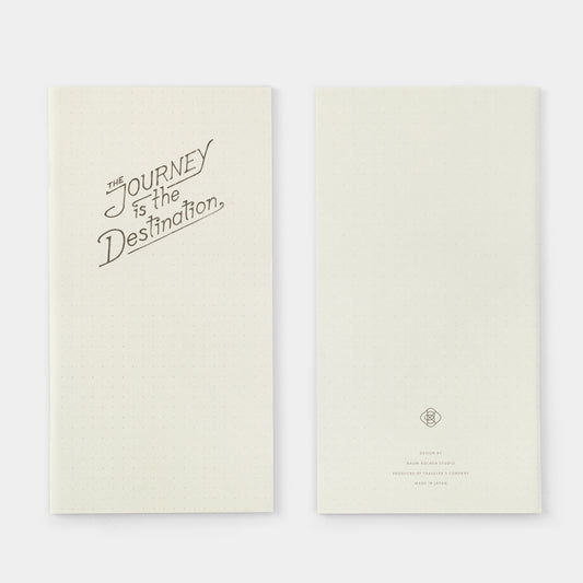 Baum Kuchen x Traveler's Company Kraft Dot Grid Notebook - Regular Size - The Journey Is The Destination