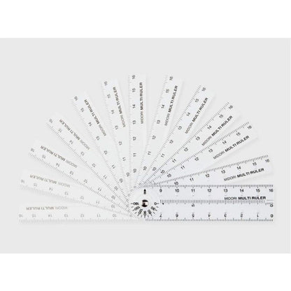 Midori Multi Ruler 30cm Transparent