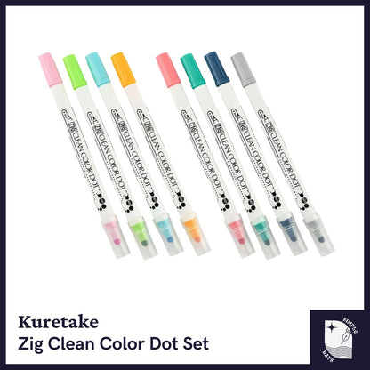 [On Hand] Kuretake Zig Clean Color Dot 4-Color Set