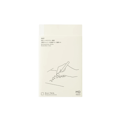 Midori 2027 MD Notebook Diary - Monthly Calendar Planner + Memo (Lined) - A7 / A6 / B6 Slim / A5