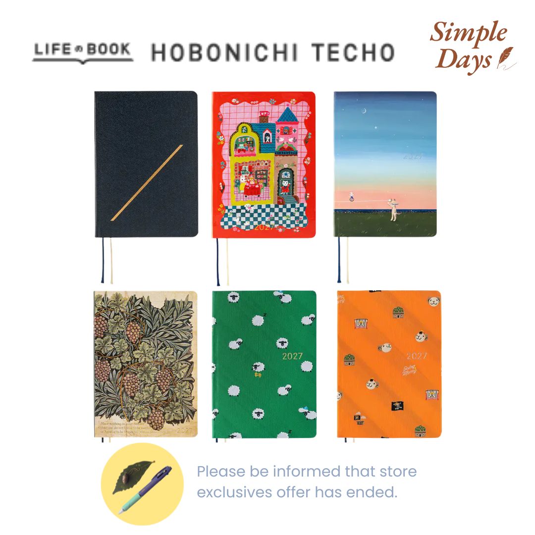 Hobonichi 2027 HON Techo - A6 / A5 - Planner English Japanese Daily Planner Notebook Hard Cover