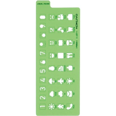 Kokuyo Jibun Techo Accessories (Refill, Stencil Template, To-Do Sticky Note, Pencil Board)