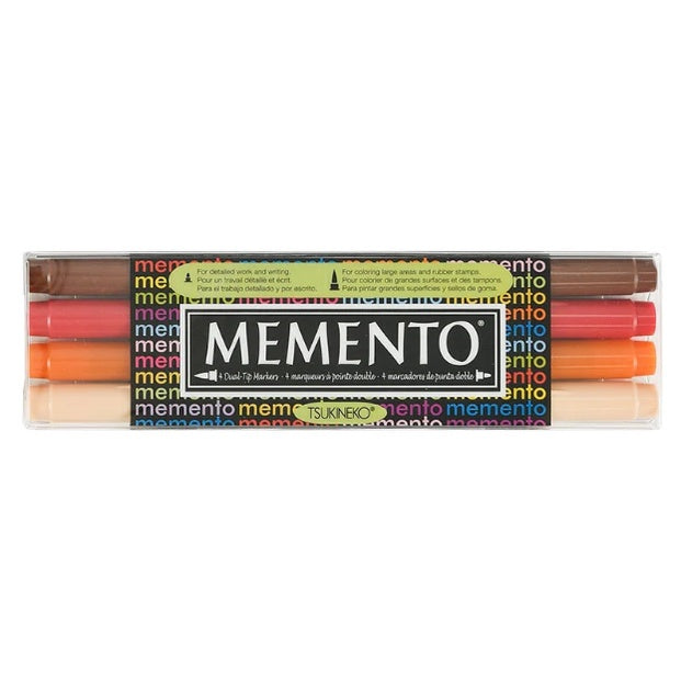 Tsukineko Memento Markers 4-Color Set