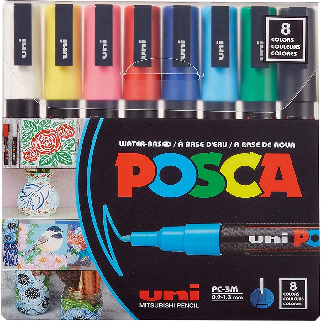 [On Hand] Uni Posca Paint Markers Set of 8 / 12 /15 Colors PC-1M PC-3M PC-5M