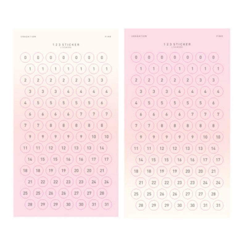 [On Hand] Livework Korea ABC Alphabet Letter / 123 Number Stickers