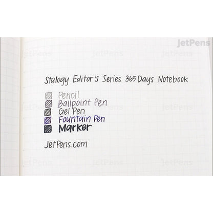 [On Hand] Nitoms STALOGY 365 Days Grid / Dot / Plain Blank Slim Notebook A6 B6 A5 B5 A4