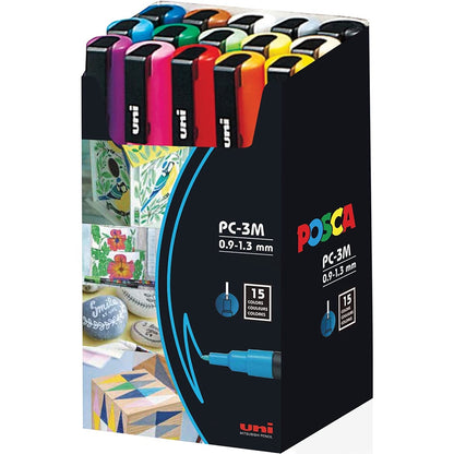[On Hand] Uni Posca Paint Markers Set of 8 / 12 /15 Colors PC-1M PC-3M PC-5M