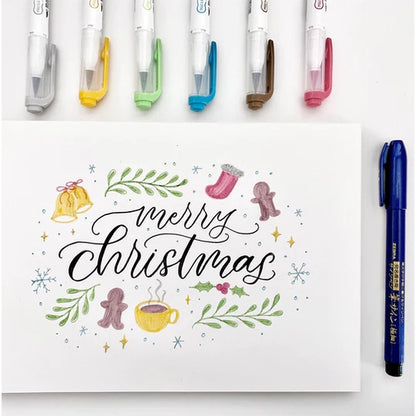 Zebra Mildliner 5 /10 Color SET Double Ended Highlighter & Brush