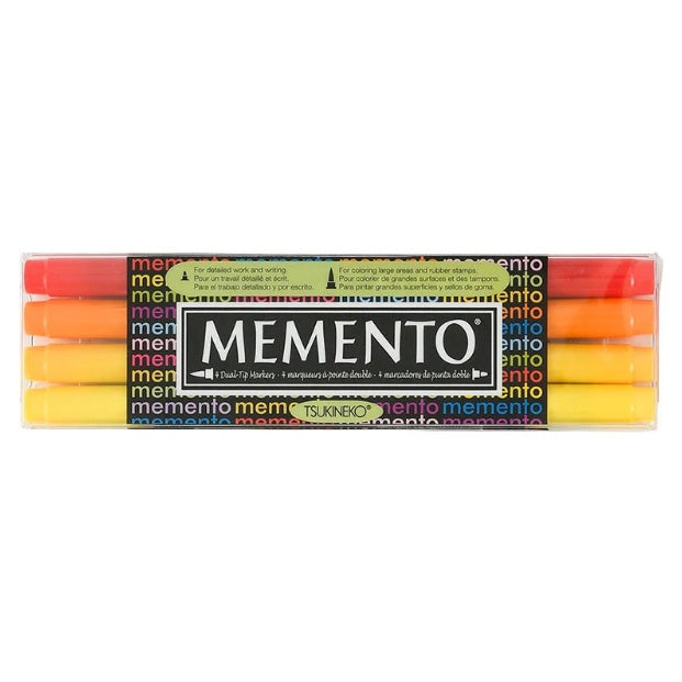 Tsukineko Memento Markers 4-Color Set