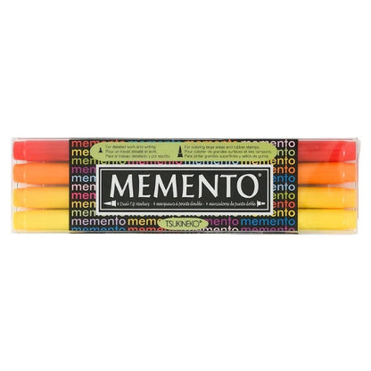 Tsukineko Memento Markers 4-Color Set