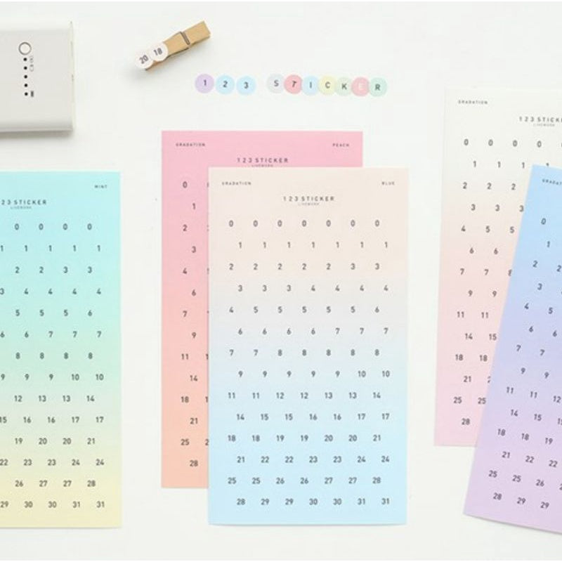 [On Hand] Livework Korea ABC Alphabet Letter / 123 Number Stickers