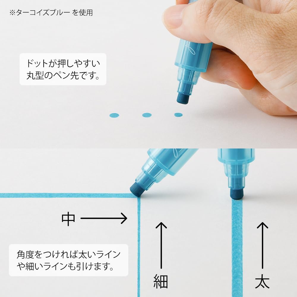 Midori Join Dots 3 Color Link 9 Colors Per Set Water Based Pen Highlighter