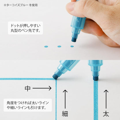 Midori Join Dots 3 Color Link 9 Colors Per Set Water Based Pen Highlighter
