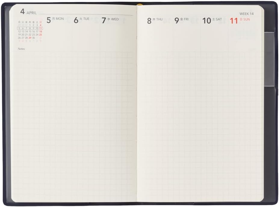NOLTY 2027 No. 1180 Monthly Gantt Chart + Weekly Planner Pocket Notebook
