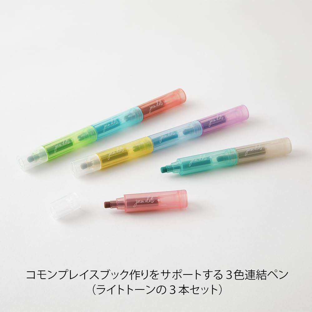Midori Join Dots 3 Color Link 9 Colors Per Set Water Based Pen Highlighter