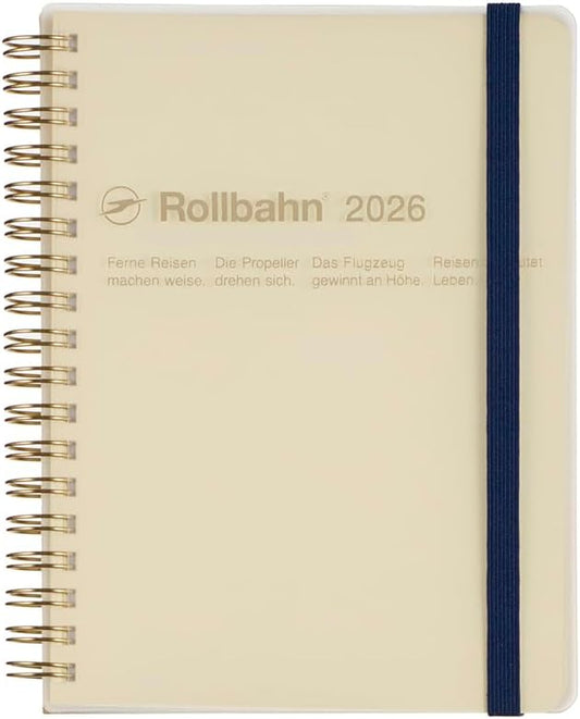 Delfonics Rollbahn 2026 Diary B6 L (Clear) - Monthly Planner Notebook