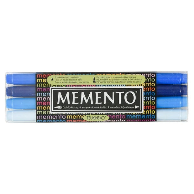 Tsukineko Memento Markers 4-Color Set