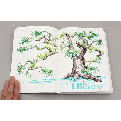 [On Hand] Nitoms STALOGY 365 Days Grid / Dot / Plain Blank Slim Notebook A6 B6 A5 B5 A4