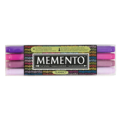 Tsukineko Memento Markers 4-Color Set