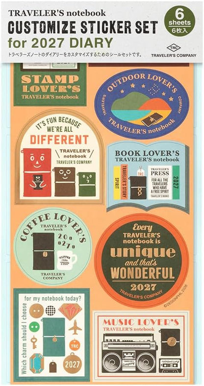 Traveler's Notebook Custom Stickers for 2027 Diary