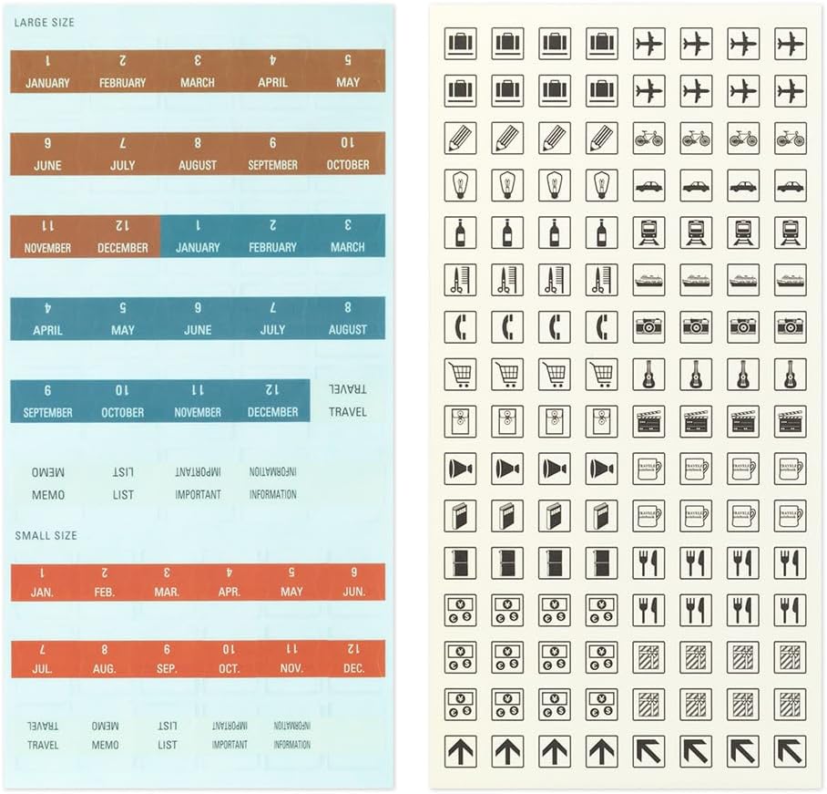 Traveler's Notebook Custom Stickers for 2027 Diary