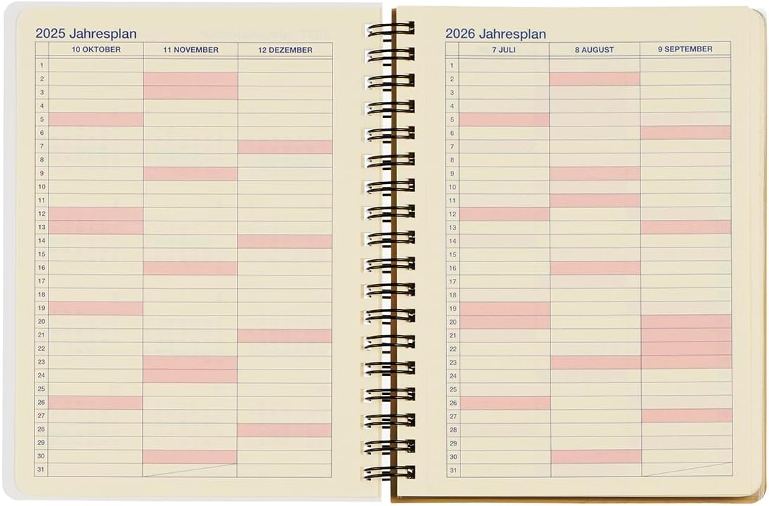 Delfonics Rollbahn 2026 Diary B6 L - Monthly Planner Notebook