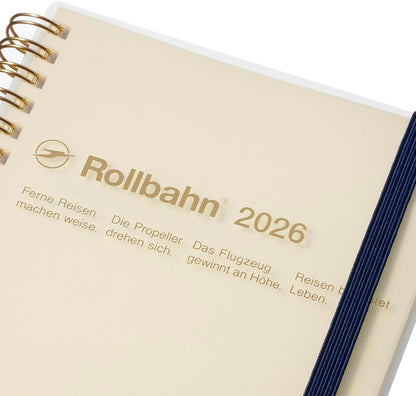 Delfonics Rollbahn 2026 Diary B6 L (Clear) - Monthly Planner Notebook