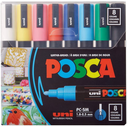 [On Hand] Uni Posca Paint Markers Set of 8 / 12 /15 Colors PC-1M PC-3M PC-5M