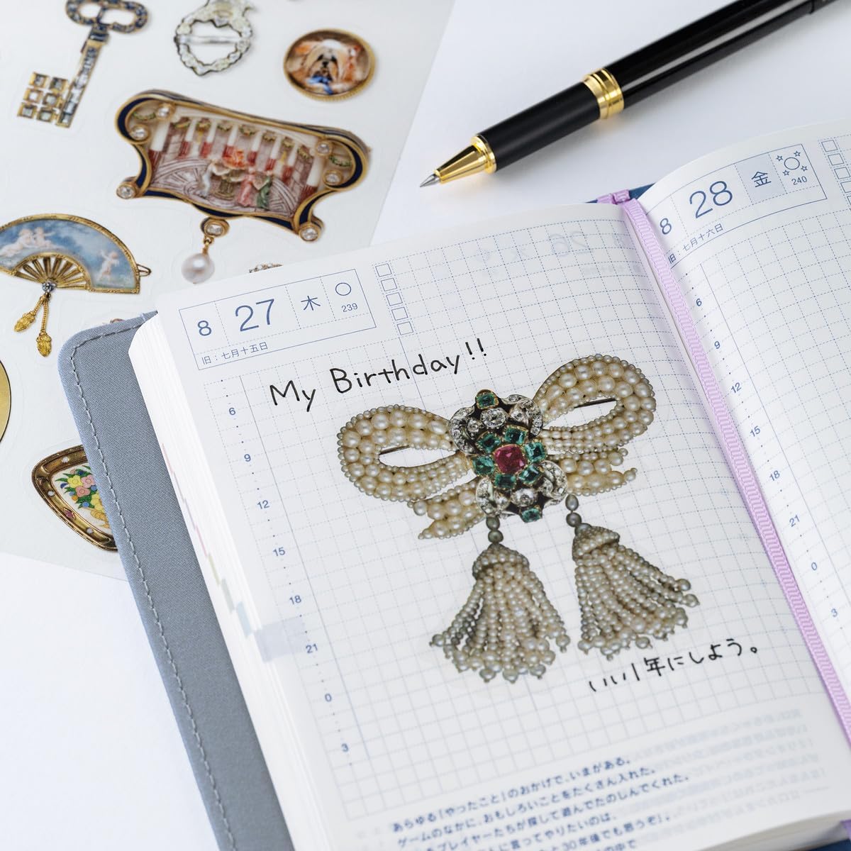 Hobonichi x V&A Series Almost Actual Size Jewelry Stickers