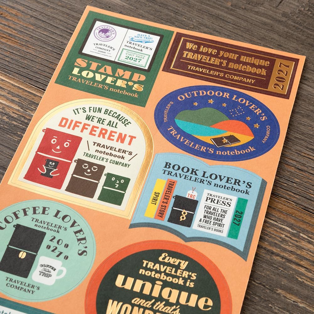 Traveler's Notebook Custom Stickers for 2027 Diary