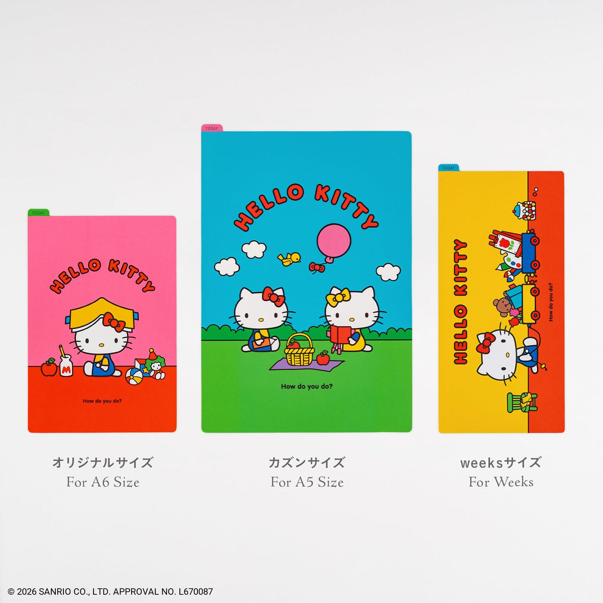 Hobonichi Pencil Board - Hello Kitty - For A6 / A5 / Weeks Size Notebook