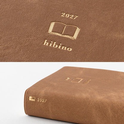 Midori Hibino 2027 (A6 Notebook) - 2 Page Per Day - Daily Planner Diary Journal