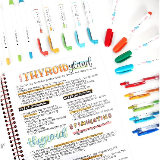 Zebra Mildliner 5 /10 Color SET Double Ended Highlighter & Brush