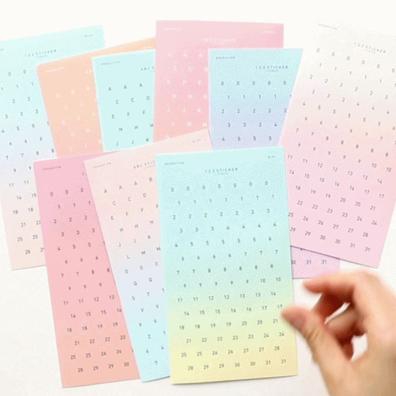 [On Hand] Livework Korea ABC Alphabet Letter / 123 Number Stickers