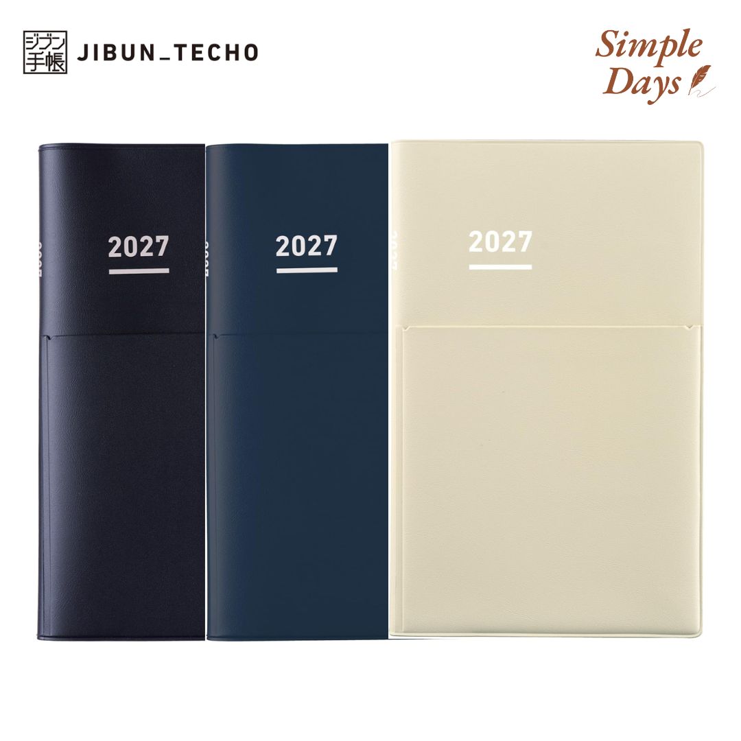 Kokuyo Jibun Techo Biz 2027 - A5 Slim, B6 Mini Notebook - Monthly Weekly Planner