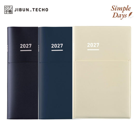 Kokuyo Jibun Techo Biz 2027 - A5 Slim, B6 Mini Notebook - Monthly Weekly Planner
