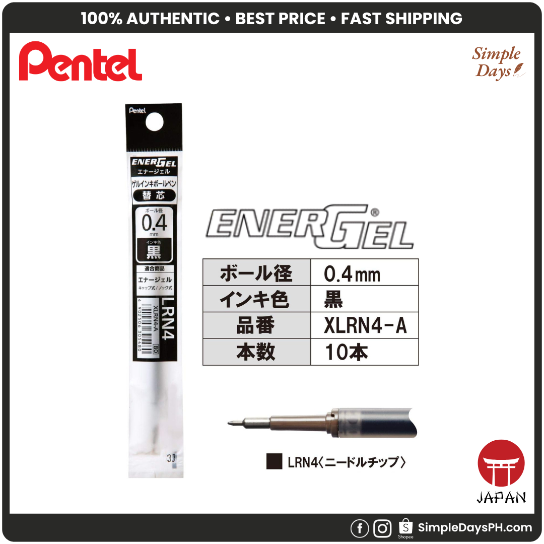 Pentel EnerGel REFILL XLRN4-A Needle-Point Gel Pen - 0.4 mm