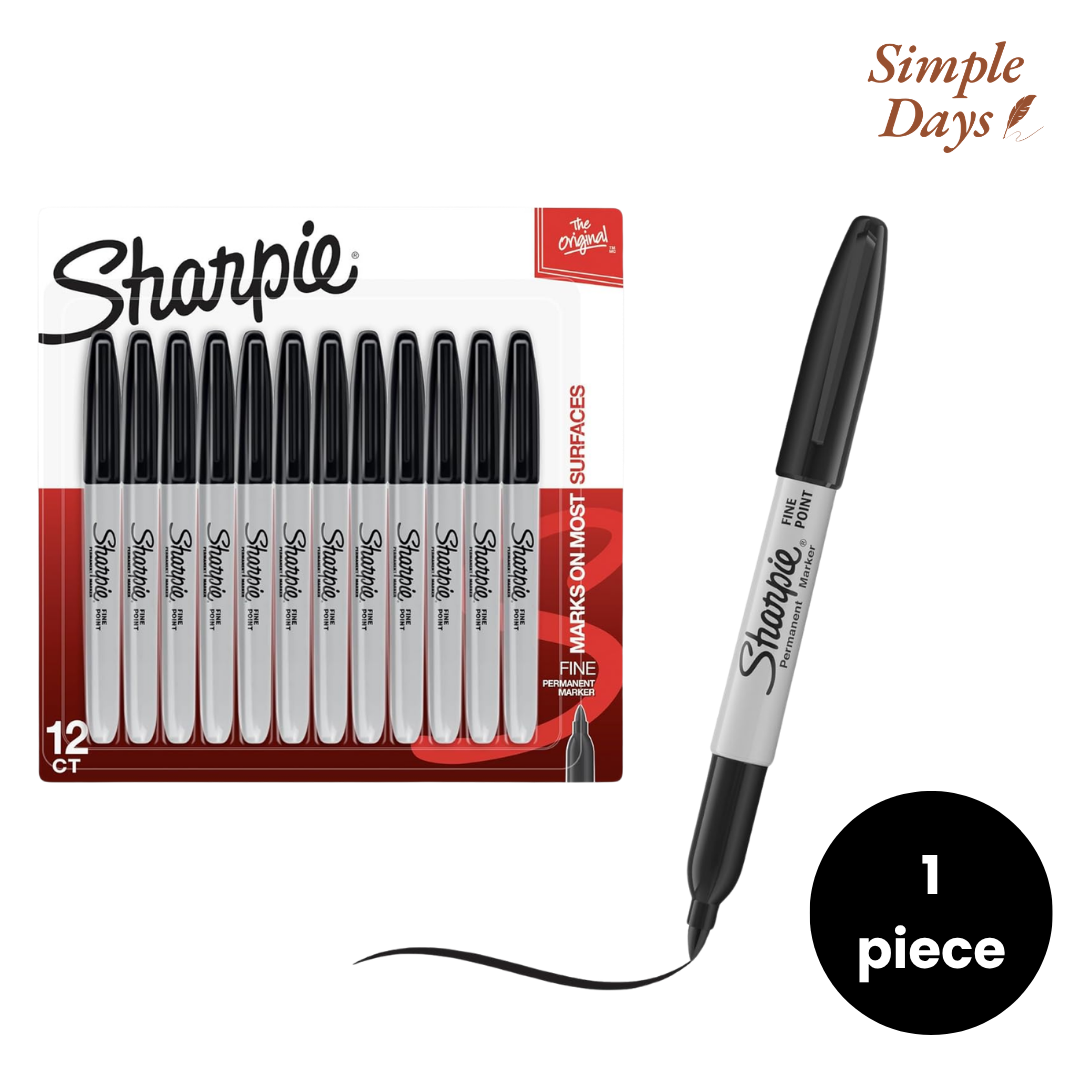 Sharpie Black Permanent Markers (1 piece) Fine Thickness
