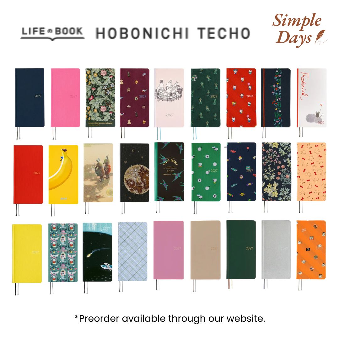 HOBONICHI 2027 WEEKS JAPANESE Planner Weekly Horizontal + Memo + Monthly / Mega / January / April