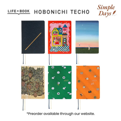 Hobonichi 2027 HON Techo - A6 / A5 - Planner English Japanese Daily Planner Notebook Hard Cover