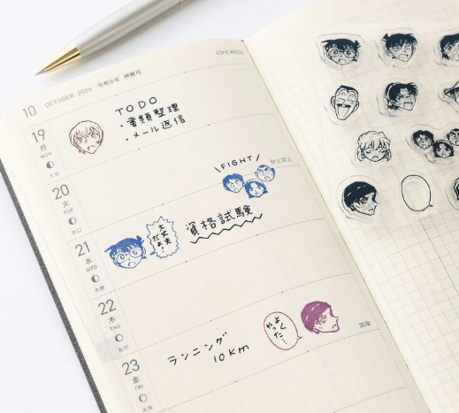Hobonichi x Detective Conan - Sticky Notes Memo Sticker Stamp Set - Accessories