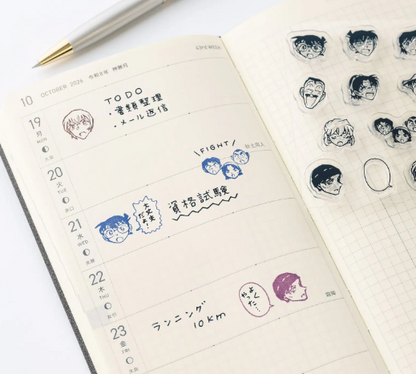 Hobonichi x Detective Conan - Sticky Notes Memo Sticker Stamp Set - Accessories